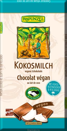 Schokolade Kokosmilch Chocolat vegan