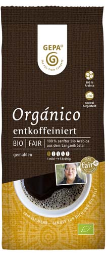 Bio Cafe Organico entcoffeiniert