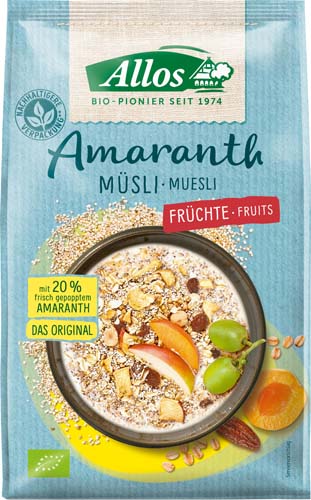 Amaranth Müsli Früchte
