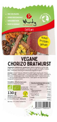 Wheaty Vegane Chorizo Bratwurst